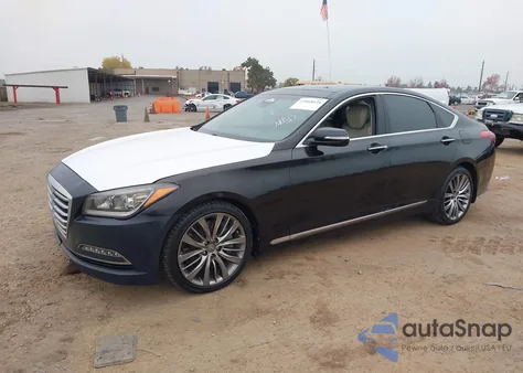 2015 Hyundai Genesis 5.0 из США, поврежденный, VIN KMHGN4JF9FU061743